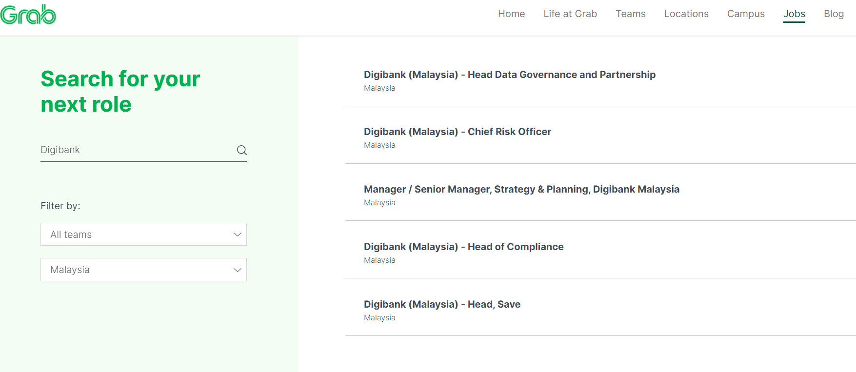 Grab Hires for Digital Bank Positions in Malaysia - Fintech News Malaysia